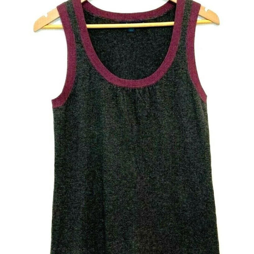 BODEN Gray Sleeveless TANK MINI Cotton Cashmere Angora